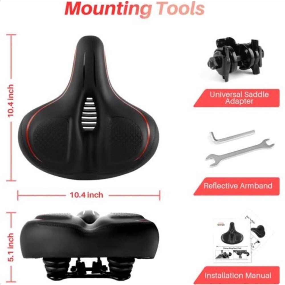 Oversized Bike Seat for Peloton Bike & Bike+, Replacement Bike Saddle - Picture 5 of 7